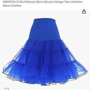 Royal blue petticoat skirt